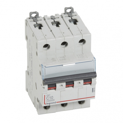 LEGRAND Выключатель автоматический трехполюсный 10А C DX3 10kА/16kА (409252 ) LEGRAND Выключатель автоматический трехполюсный 10А C DX3 10kА/16kА (409252 )