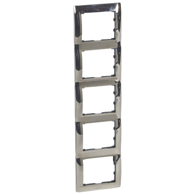 LEGRAND Galea Life Рамка 5 постов вертикальная Chrome (771939 ) LEGRAND Galea Life Рамка 5 постов вертикальная Chrome (771939 )