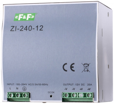 ЕВРОАВТОМАТИКА Блок питания импульсный ZI-240-12 (EA11.001.034) ЕВРОАВТОМАТИКА Блок питания импульсный ZI-240-12 (EA11.001.034)