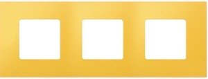 SIMON Рамка-декор на 3 поста для 2700630-03., S27Pl, жёлтый (2700637-062) SIMON Рамка-декор на 3 поста для 2700630-03., S27Pl, жёлтый (2700637-062)