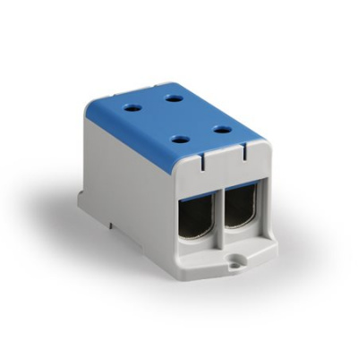 ENSTO Блок клеммный распределительный синий Al/Cu 35-240мм.кв 4 подключения (KE69.2R) ENSTO Блок клеммный распределительный синий Al/Cu 35-240мм.кв 4 подключения (KE69.2R)