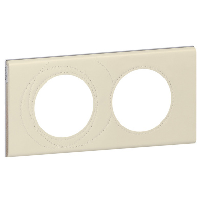 LEGRAND Рамка, двухпостовая, кожа макиато (069432 ) LEGRAND Рамка, двухпостовая, кожа макиато (069432 )