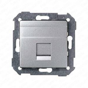 SIMON Адаптер на 1 RJ45 75542-30, шторка, S82, алюминий (82008-33) SIMON Адаптер на 1 RJ45 75542-30, шторка, S82, алюминий (82008-33)