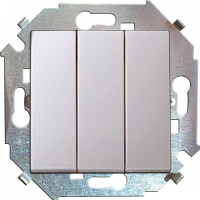 SIMON Выключатель трехклавишный 10А 250В винтовой зажим белый (1591391-030) SIMON Выключатель трехклавишный 10А 250В винтовой зажим белый (1591391-030)