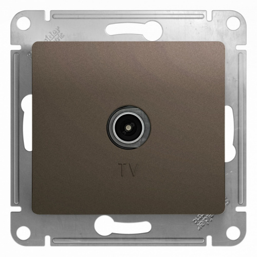 SCHNEIDER ELECTRIC GLOSSA Розетка телевизионная TV проходная 4DB шоколад в рамку (GSL000892) SCHNEIDER ELECTRIC GLOSSA Розетка телевизионная TV проходная 4DB шоколад в рамку (GSL000892)