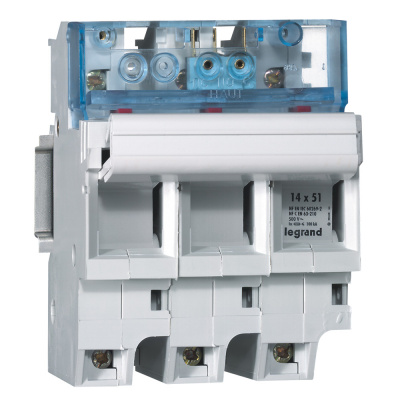 LEGRAND Держатель плавкой вставки SР51 14х51 3P с выключателем (021536 ) LEGRAND Держатель плавкой вставки SР51 14х51 3P с выключателем (021536 )