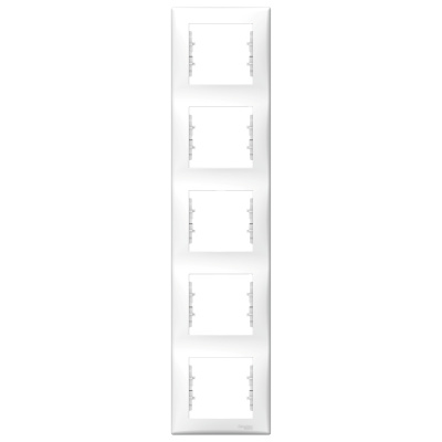 SCHNEIDER ELECTRIC Sedna Рамка 5 постов вертикальная белый (SDN5801521) SCHNEIDER ELECTRIC Sedna Рамка 5 постов вертикальная белый (SDN5801521)