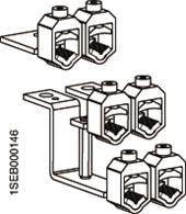 ABB Набор двухместных V-образных зажимов для XLBM 2х16-35/2х50-185  (3шт) (1SEP408268R0001)