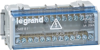 LEGRAND Кросс-модуль 2Px13 40А (004881 ) LEGRAND Кросс-модуль 2Px13 40А (004881 )