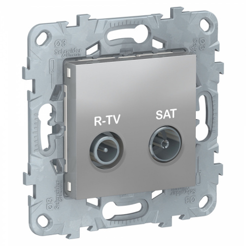 SCHNEIDER ELECTRIC Розетка UNICA NEW R-TV/SAT одиночная алюминий (NU545430) SCHNEIDER ELECTRIC Розетка UNICA NEW R-TV/SAT одиночная алюминий (NU545430)