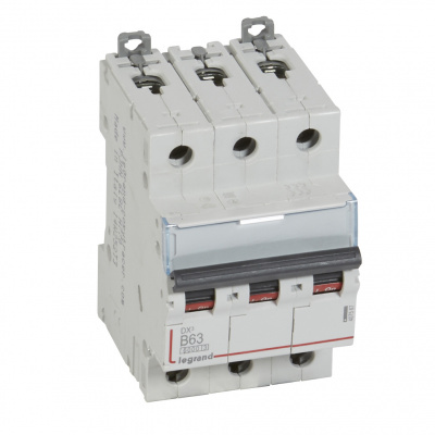 LEGRAND Выключатель автоматический трехполюсный 63А B DX3 6kA/10kA (407567 ) LEGRAND Выключатель автоматический трехполюсный 63А B DX3 6kA/10kA (407567 )