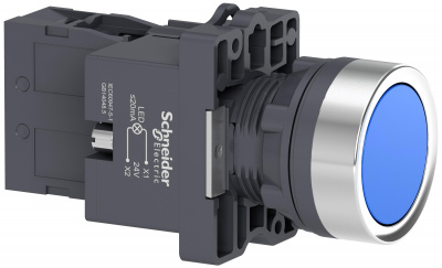 SCHNEIDER ELECTRIC Кнопка со светодиодной подсветкой 24В синяя 1НО (XA2EW36B1) SCHNEIDER ELECTRIC Кнопка со светодиодной подсветкой 24В синяя 1НО (XA2EW36B1)