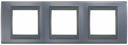 SCHNEIDER ELECTRIC UNICAtop Рамка 3 поста металл грей/графит (MGU66.006.297) SCHNEIDER ELECTRIC UNICAtop Рамка 3 поста металл грей/графит (MGU66.006.297)