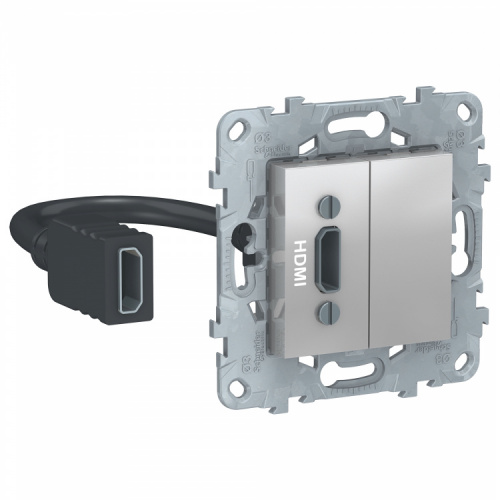 SCHNEIDER ELECTRIC Розетка UNICA NEW HDMI алюминий (NU543030) SCHNEIDER ELECTRIC Розетка UNICA NEW HDMI алюминий (NU543030)