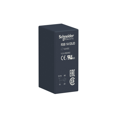 SCHNEIDER ELECTRIC Реле 1CO 12В DC (RSB1A120JD) SCHNEIDER ELECTRIC Реле 1CO 12В DC (RSB1A120JD)
