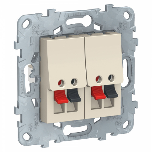 SCHNEIDER ELECTRIC Аудиорозетка UNICA NEW двойная бежевый (NU548944) SCHNEIDER ELECTRIC Аудиорозетка UNICA NEW двойная бежевый (NU548944)