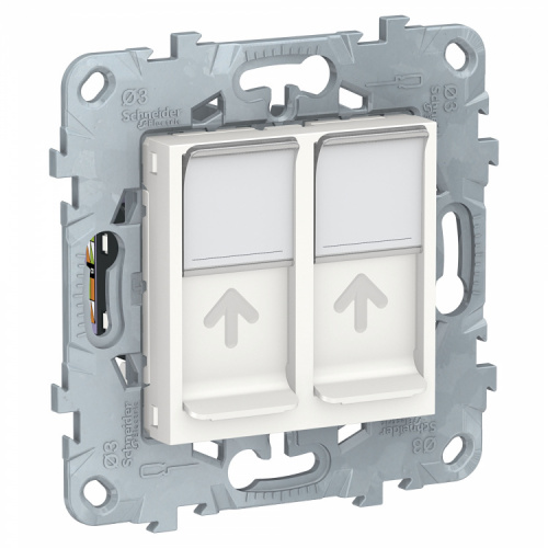 SCHNEIDER ELECTRIC Розетка UNICA NEW компьютерная RJ45 двойная категория 6 UTP белый (NU542418) SCHNEIDER ELECTRIC Розетка UNICA NEW компьютерная RJ45 двойная категория 6 UTP белый (NU542418)