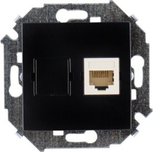 SIMON Розетка компьютерная RJ45 категория 5е черный глянец (1591598-032) SIMON Розетка компьютерная RJ45 категория 5е черный глянец (1591598-032)