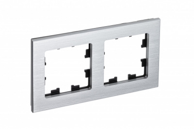 SCHNEIDER ELECTRIC Рамка двухпостовая ATLASDESIGN NATURE, МЕТАЛЛ СЕРЕБРО (ATN312102) SCHNEIDER ELECTRIC Рамка двухпостовая ATLASDESIGN NATURE, МЕТАЛЛ СЕРЕБРО (ATN312102)