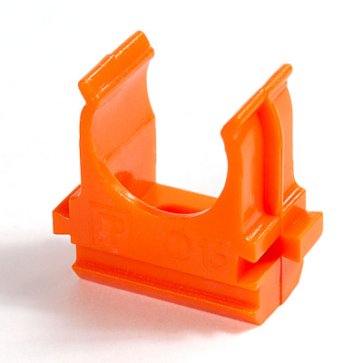 ПРОМРУКАВ Крепеж-клипса для труб АБС-пластик оранжевая д25 (100шт/1000шт уп/кор) (PR13.0065)