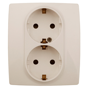 ЭРА Розетка 2X2P+E Schuko со шторками, 16A-250В, , слоновая кость, 12-2104-02 (Б0014700) ЭРА Розетка 2X2P+E Schuko со шторками, 16A-250В, , слоновая кость, 12-2104-02 (Б0014700)