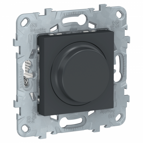 SCHNEIDER ELECTRIC Светорегулятор Wiser UNICA NEW LED поворотно-нажимной универсальный 7-200Вт антрацит (NU551654) SCHNEIDER ELECTRIC Светорегулятор Wiser UNICA NEW LED поворотно-нажимной универсальный 7-200Вт антрацит (NU551654)