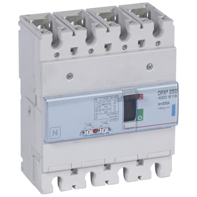 LEGRAND Выключатель автоматический четырехполюсный DPX3 250 200А 70кА (420618 ) LEGRAND Выключатель автоматический четырехполюсный DPX3 250 200А 70кА (420618 )