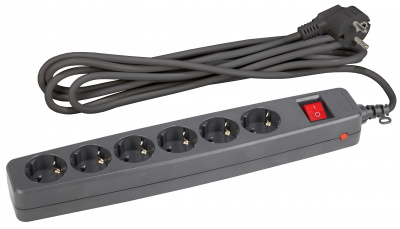 ЭРА Сетевой фильтр (черный) с заземл, 3x0.75мм2, со шт, с выкл, 6гн, 2м, кор (20/360) SF-6es-2m-B (C0039534) ЭРА Сетевой фильтр (черный) с заземл, 3x0.75мм2, со шт, с выкл, 6гн, 2м, кор (20/360) SF-6es-2m-B (C0039534)