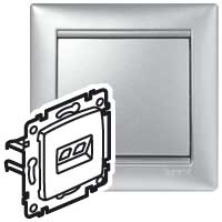 LEGRAND VALENA Розетка компьютерная RJ45 категория 5е UTP алюминий 2S (770239 )