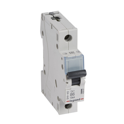 LEGRAND Выключатель автоматический однополюсный 6А B TX3 6кА/10кА (403857 ) LEGRAND Выключатель автоматический однополюсный 6А B TX3 6кА/10кА (403857 )