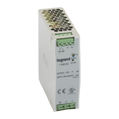LEGRAND Источник питания импульсный 1/2 фазы 24В 120Вт 5A (146663 ) LEGRAND Источник питания импульсный 1/2 фазы 24В 120Вт 5A (146663 )