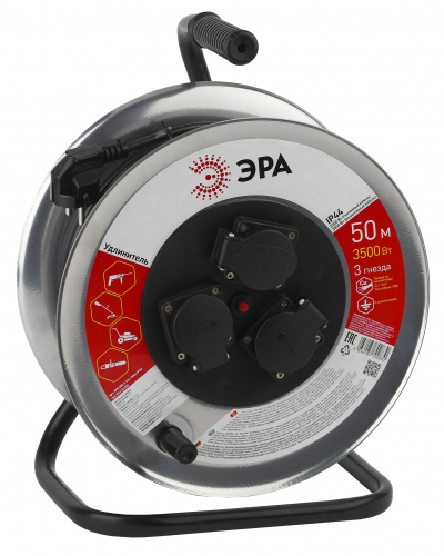 ЭРА Удлинитель силовой метал. катушка с заземл. 50м 3гн 3х1 мм2 IP44 (2/36) RM-3-3x1-50m-IP44 (Б0035325) ЭРА Удлинитель силовой метал. катушка с заземл. 50м 3гн 3х1 мм2 IP44 (2/36) RM-3-3x1-50m-IP44 (Б0035325)