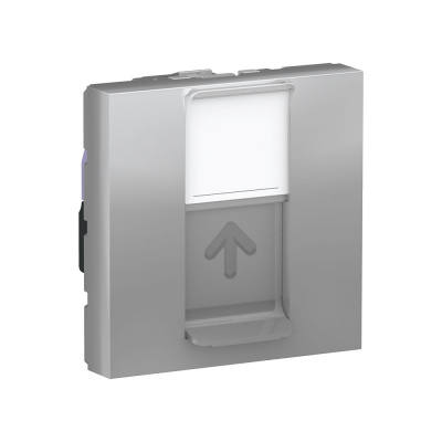 SCHNEIDER ELECTRIC Розетка UNICA MODULAR компьютерная RJ45 одиночная категория 6 STP 2 модуля алюминий (NU341730) SCHNEIDER ELECTRIC Розетка UNICA MODULAR компьютерная RJ45 одиночная категория 6 STP 2 модуля алюминий (NU341730)