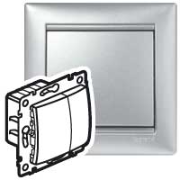 LEGRAND VALENA Диммер 4 кнопки 400Вт алюминий (770262 )