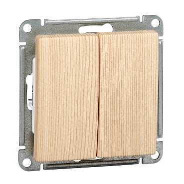 SCHNEIDER ELECTRIC W59 Переключатель двухклавишный, 10АХ, механизм, сосна (VS610-256-7-86) SCHNEIDER ELECTRIC W59 Переключатель двухклавишный, 10АХ, механизм, сосна (VS610-256-7-86)