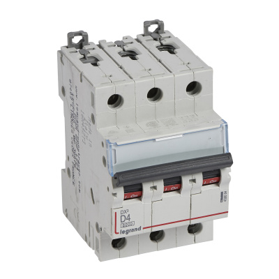 LEGRAND Выключатель автоматический трехполюсный 4А D DX3 6kA/10kA (408084 ) LEGRAND Выключатель автоматический трехполюсный 4А D DX3 6kA/10kA (408084 )