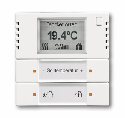 ABB Терморегулятор комнатный с дисплеем FM белый бархат (6134-0-0282) ABB Терморегулятор комнатный с дисплеем FM белый бархат (6134-0-0282)