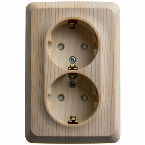 SCHNEIDER ELECTRIC ЭТЮД Розетка угловая двойная открытой установки с заземлением со шт. 16А 250B, сосна (PA16-108D) SCHNEIDER ELECTRIC ЭТЮД Розетка угловая двойная открытой установки с заземлением со шт. 16А 250B, сосна (PA16-108D)