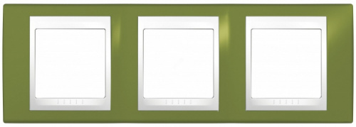 SCHNEIDER ELECTRIC UNICA-Хамелеон Рамка 3 поста фисташковый/белый (MGU6.006.866) SCHNEIDER ELECTRIC UNICA-Хамелеон Рамка 3 поста фисташковый/белый (MGU6.006.866)