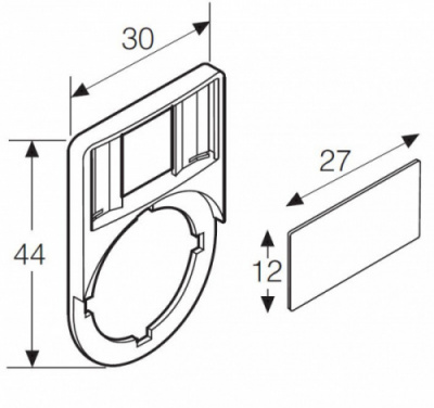ABB Шильдик для держателя (кнопочные посты) (1SFA611930R1061) ABB Шильдик для держателя (кнопочные посты) (1SFA611930R1061)