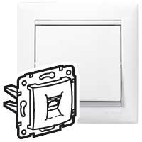 LEGRAND VALENA Розетка компьютерная RJ45x1 ISDN белая (774441 )