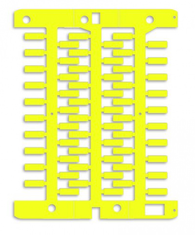 DKC Маркировка для провода, жесткая, для трубочек. 4х12мм. Желтая (60 шт на 1 листе) (NUT12Y) DKC Маркировка для провода, жесткая, для трубочек. 4х12мм. Желтая (60 шт на 1 листе) (NUT12Y)