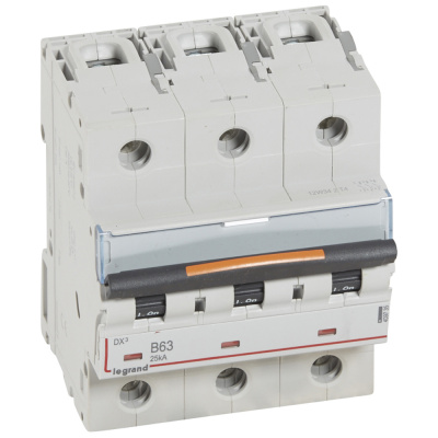 LEGRAND Выключатель автоматический трехполюсный 63А B DX3 25kА (409735 ) LEGRAND Выключатель автоматический трехполюсный 63А B DX3 25kА (409735 )