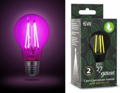 GAUSS Лампа светодиодная LED-6Вт E27 Fito Filament A60 (102802906) GAUSS Лампа светодиодная LED-6Вт E27 Fito Filament A60 (102802906)