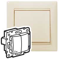 LEGRAND VALENA Переключатель двухклавишный на 2 направления 10A IP44 слоновая кость (774198 )