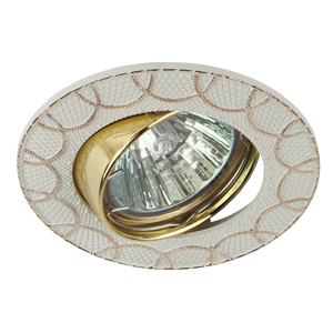 ЭРА Светильник литой MR16,12V/220V, 50W белый/золото (100/2000) (Б0017107) ЭРА Светильник литой MR16,12V/220V, 50W белый/золото (100/2000) (Б0017107)