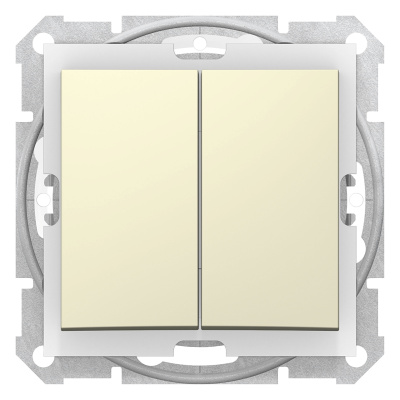 SCHNEIDER ELECTRIC Sedna Выключатель двухклавишный в рамку IP44 бежевый (SDN0300447) SCHNEIDER ELECTRIC Sedna Выключатель двухклавишный в рамку IP44 бежевый (SDN0300447)