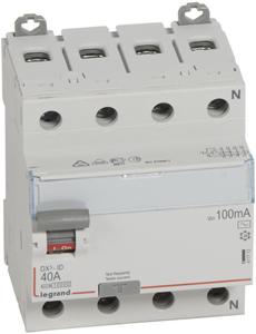 LEGRAND Выключатель дифференциального тока (УЗО) 4п 40А 100мА DX3 АC N справа (411713 ) LEGRAND Выключатель дифференциального тока (УЗО) 4п 40А 100мА DX3 АC N справа (411713 )