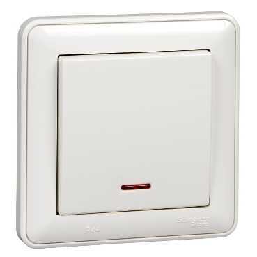 SCHNEIDER ELECTRIC W59 AQUA Переключатель одноклавишный с подсв. 10АХ, IP44, в сборе, белый (VS610-157B-18) SCHNEIDER ELECTRIC W59 AQUA Переключатель одноклавишный с подсв. 10АХ, IP44, в сборе, белый (VS610-157B-18)