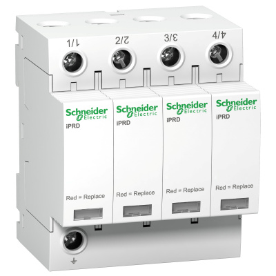 SCHNEIDER ELECTRIC Ограничитель перенапряжений импульсный Т2 iPRD 65r 65кА 350В 4П сигнал (A9L65401) SCHNEIDER ELECTRIC Ограничитель перенапряжений импульсный Т2 iPRD 65r 65кА 350В 4П сигнал (A9L65401)